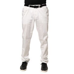 Domenico Tagliente White Tapered Dress Formal Trouser Men's Pants